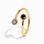 Adjustable Black Obsidian Labradorite Ring - Evolve - Image 16