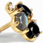 Black Obsidian Labradorite Earrings - Orion - Image 13