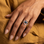 Blue Topaz Evil Eye & Infinite & Waves Rings - Image 2