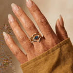 Blue Topaz Evil Eye & Infinite & Waves Rings - Image 4