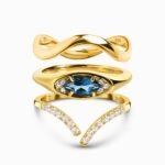 Blue Topaz Evil Eye & Infinite & Waves Rings - Image 3
