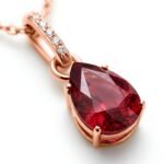 Fine Garnet Lab Diamond Necklace Sway - January Birthstone - Image 10