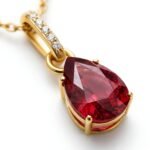 Fine Garnet Lab Diamond Necklace Sway - January Birthstone - Image 11