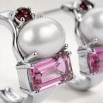 Queen Rhodolite Garnet Pearl Hoops - Treasure - Image 13