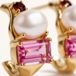 Queen Rhodolite Garnet Pearl Hoops - Treasure - Image 17
