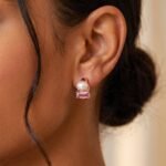 Queen Rhodolite Garnet Pearl Hoops - Treasure - Image 5