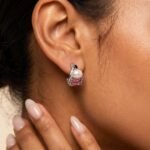 Queen Rhodolite Garnet Pearl Hoops - Treasure - Image 2