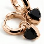 Black Obsidian Earrings - Love Hoops - Image 12
