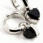 Black Obsidian Earrings - Love Hoops - Image 24