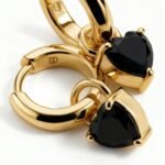 Black Obsidian Earrings - Love Hoops - Image 25