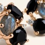 Black Obsidian Labradorite Earrings - Orion - Image 28