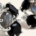Black Obsidian Labradorite Earrings - Orion - Image 27