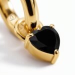 Black Obsidian Earrings - Love Hoops - Image 13