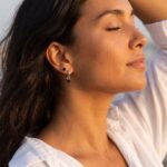 Black Obsidian Earrings - Love Hoops - Image 8