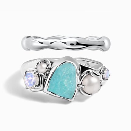 Amazonite Heirloom & Magma Rings