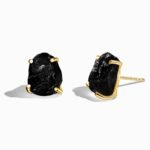 Raw Crystal Studs - Black Obsidian Studs - Image 5