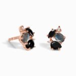 Black Obsidian Labradorite Earrings - Orion - Image 3