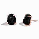 Raw Crystal Studs - Black Obsidian Studs - Image 3