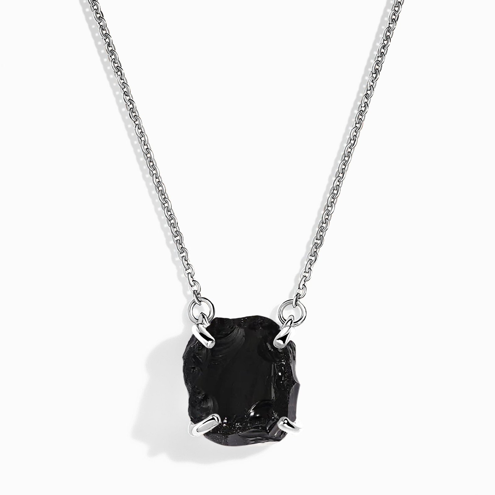 PIC-BOB-WN-RAW2-1_1.jpg Raw Crystal Necklace - Black Obsidian 'Strength' - Image 1