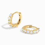 Moonstone Multigem Earrings - Bonny Hoops - Image 5