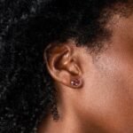 Fine Ruby Garnet Lab Diamond Earrings - Orion - Image 2