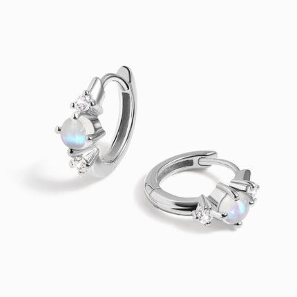 Moonstone Earrings - Loveliness Hoops