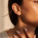 Black Obsidian Earrings - Love Hoops - Image 6