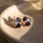 Black Obsidian Labradorite Earrings - Orion - Image 17