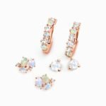 Moonstone & Opal Hoop Earring Set - High Vibe Trio - Image 3